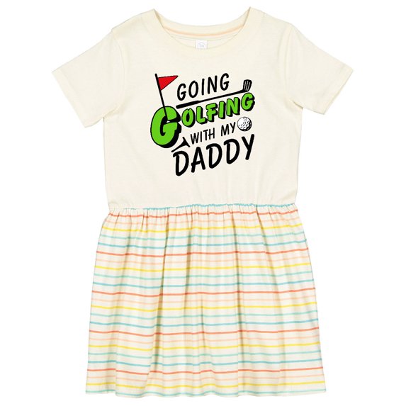 Inktastic Going Golfing with My Daddy Kids Golf Girls Toddler Dress
