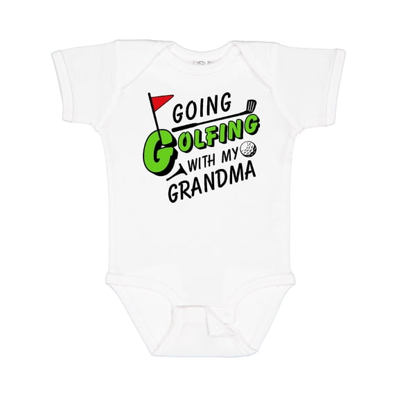 Inktastic Going Golfing with My Grandma Kids Golf Boys or Girls Baby Bodysuit