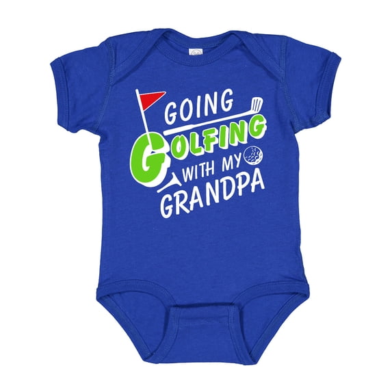 Inktastic Going Golfing with My Grandpa- Kids Golf Boys or Girls Baby Bodysuit