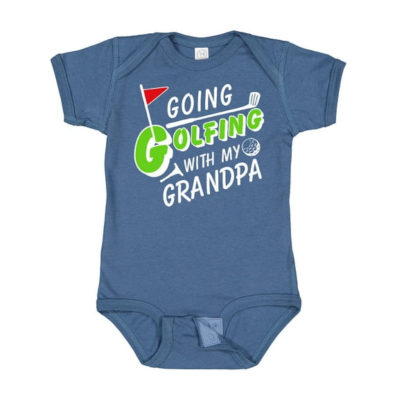 Inktastic Going Golfing with My Grandpa- Kids Golf Boys or Girls Baby Bodysuit