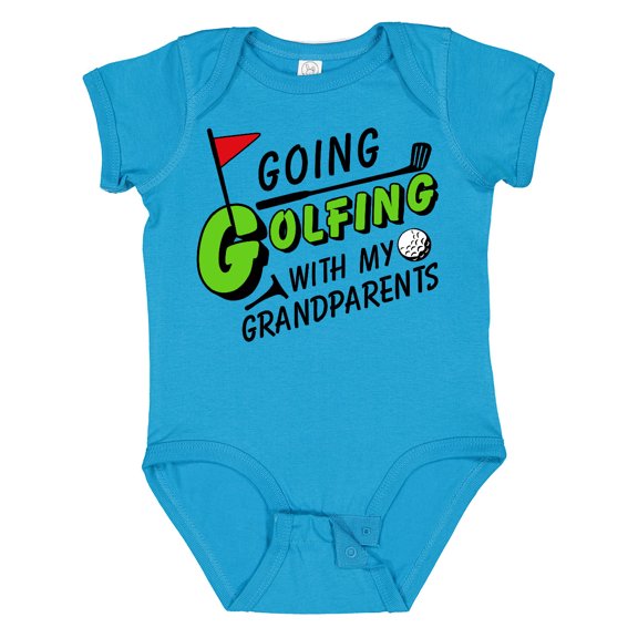 Inktastic Going Golfing with My Grandparents Kids Golf Boys or Girls Baby Bodysuit