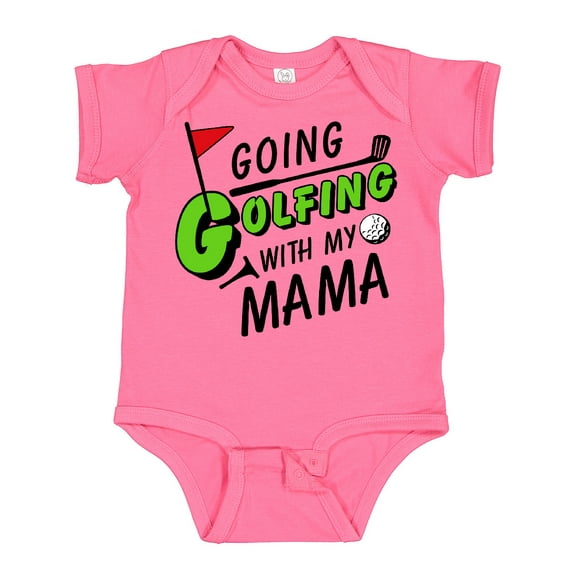 Inktastic Going Golfing with My Mama Kids Golf Boys or Girls Baby Bodysuit