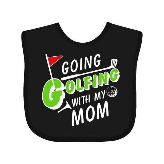 Inktastic Going Golfing with My Mom Kids Golf Boys or Girls Baby Bib