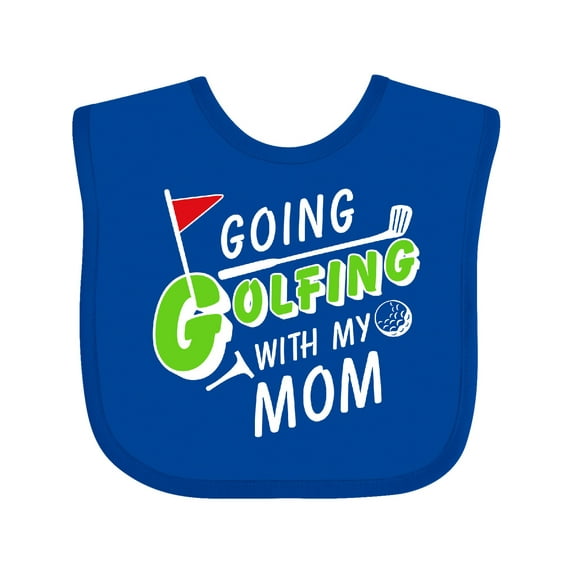 Inktastic Going Golfing with My Mom Kids Golf Boys or Girls Baby Bib