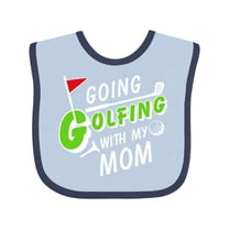 Inktastic Going Golfing with My Mom Kids Golf Boys or Girls Baby Bib