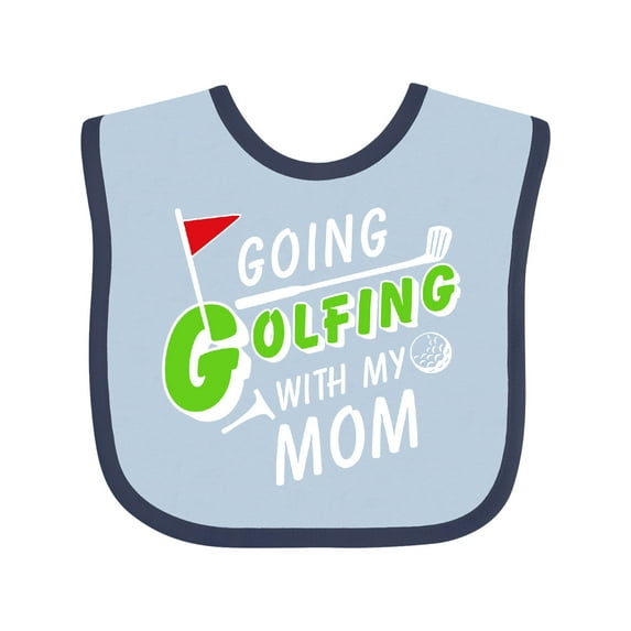 Inktastic Going Golfing with My Mom Kids Golf Boys or Girls Baby Bib