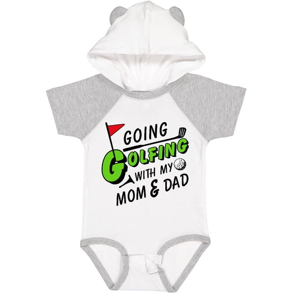 Inktastic Going Golfing with My Mom and Dad Kids Golf Boys or Girls Baby Bodysuit