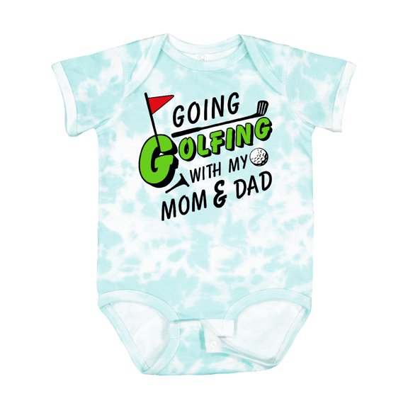 Inktastic Going Golfing with My Mom and Dad Kids Golf Boys or Girls Baby Bodysuit