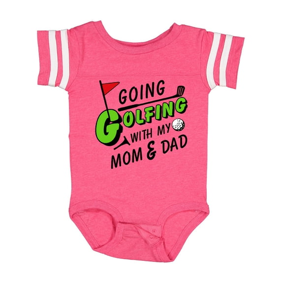 Inktastic Going Golfing with My Mom and Dad Kids Golf Boys or Girls Baby Bodysuit