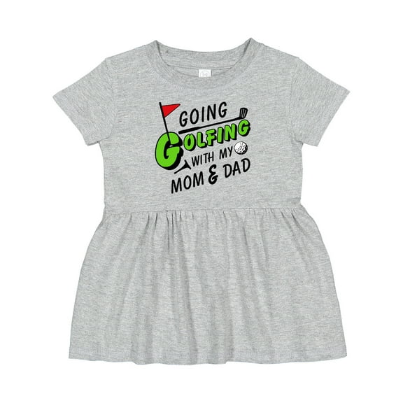 Inktastic Going Golfing with My Mom and Dad Kids Golf Girls Baby Dress