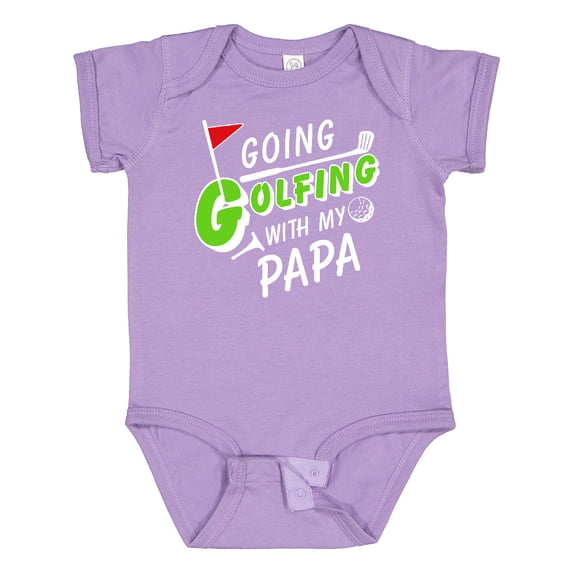 Inktastic Going Golfing with My Papa Kids Golf Boys or Girls Baby Bodysuit