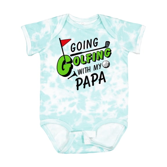 Inktastic Going Golfing with My Papa- Kids Golf Boys or Girls Baby Bodysuit