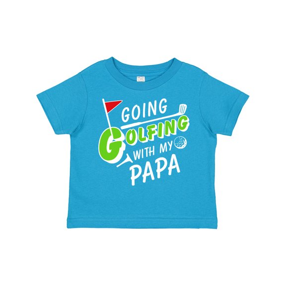 Inktastic Going Golfing with My Papa- Kids Golf Boys or Girls Toddler T-Shirt