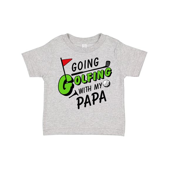 Inktastic Going Golfing with My Papa- Kids Golf Boys or Girls Toddler T-Shirt