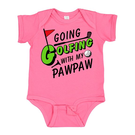 Inktastic Going Golfing with My Pawpaw- Kids Golf Boys or Girls Baby Bodysuit