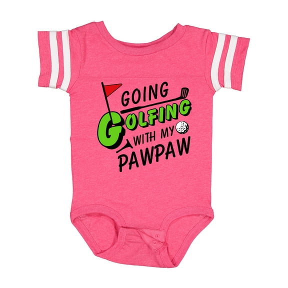 Inktastic Going Golfing with My Pawpaw- Kids Golf Boys or Girls Baby Bodysuit