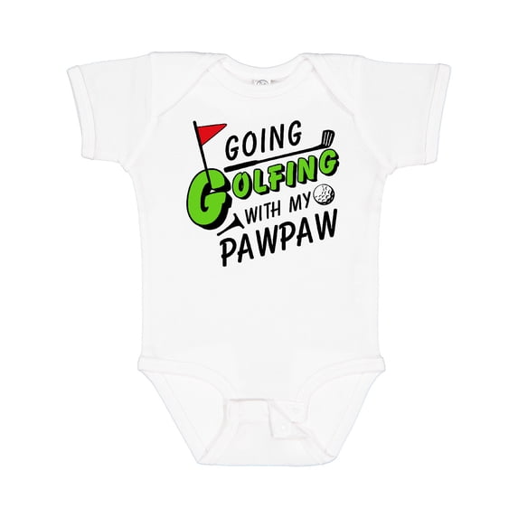 Inktastic Going Golfing with My Pawpaw- Kids Golf Boys or Girls Baby Bodysuit