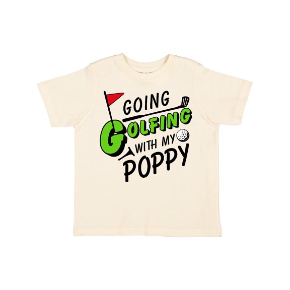 Inktastic Going Golfing with My Poppy- Kids Golf Boys or Girls Toddler T-Shirt