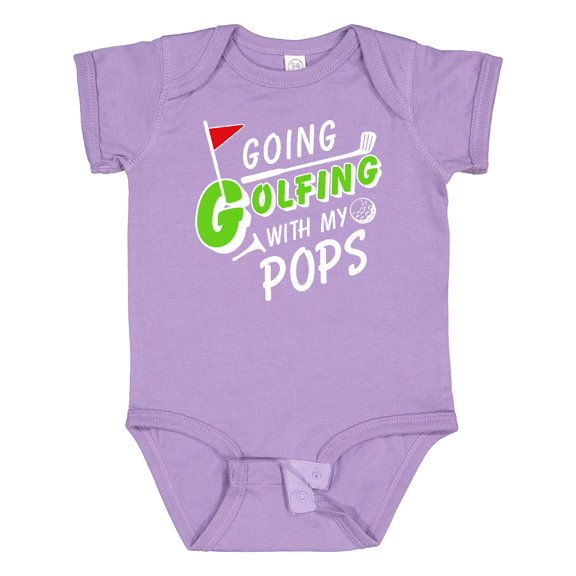 Inktastic Going Golfing with My Pops Kids Golf Boys or Girls Baby Bodysuit
