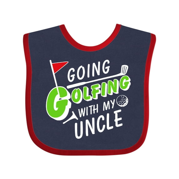 Inktastic Going Golfing with My Uncle Kids Golf Boys or Girls Baby Bib