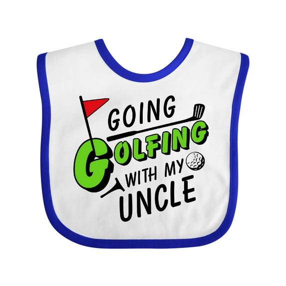 Inktastic Going Golfing with My Uncle Kids Golf Boys or Girls Baby Bib