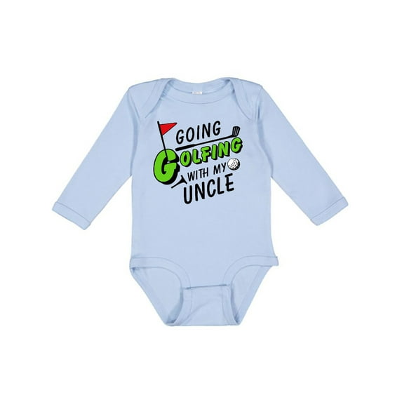 Inktastic Going Golfing with My Uncle Kids Golf Boys or Girls Long Sleeve Baby Bodysuit