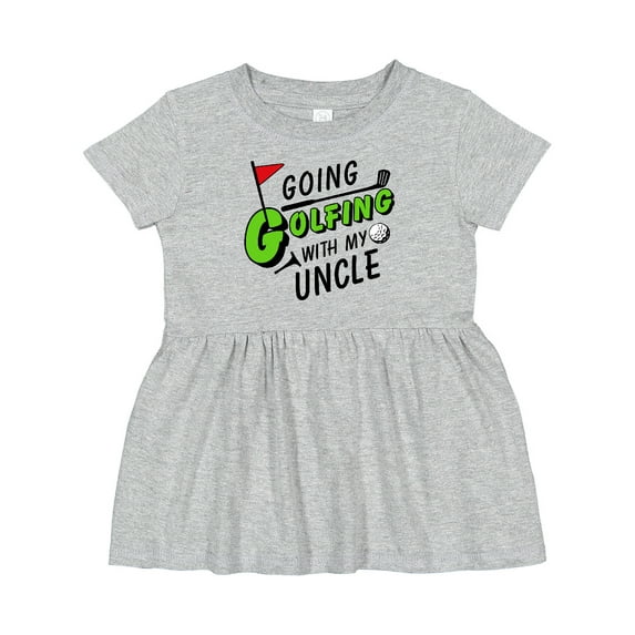 Inktastic Going Golfing with My Uncle Kids Golf Girls Baby Dress
