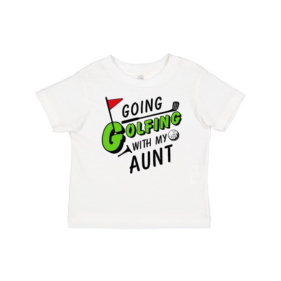 Inktastic Going Golfing with my Aunt- kids golf Boys or Girls Baby T-Shirt