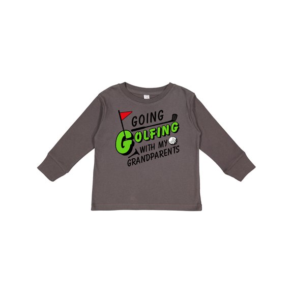 Inktastic Going Golfing with my Grandparents- kids golf Boys or Girls Long Sleeve Toddler T-Shirt
