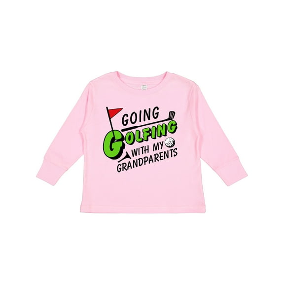 Inktastic Going Golfing with my Grandparents- kids golf Boys or Girls Long Sleeve Toddler T-Shirt