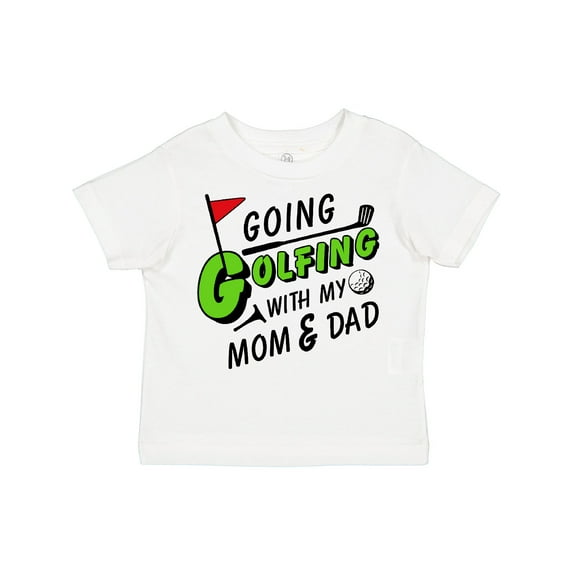 Inktastic Going Golfing with my Mom and Dad- kids golf Boys or Girls Toddler T-Shirt