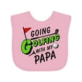 thumbnail image 1 of Inktastic Going Golfing with My Papa Kids Golf Boys or Girls Baby Bib, 1 of 4