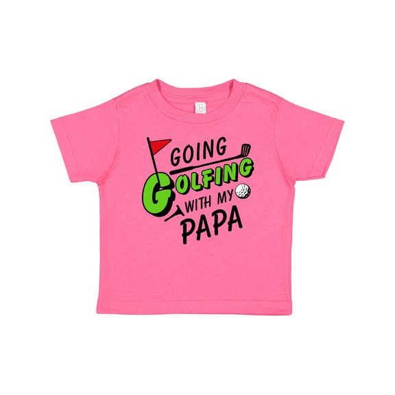 Inktastic Going Golfing with my Papa- kids golf Boys or Girls Baby T-Shirt