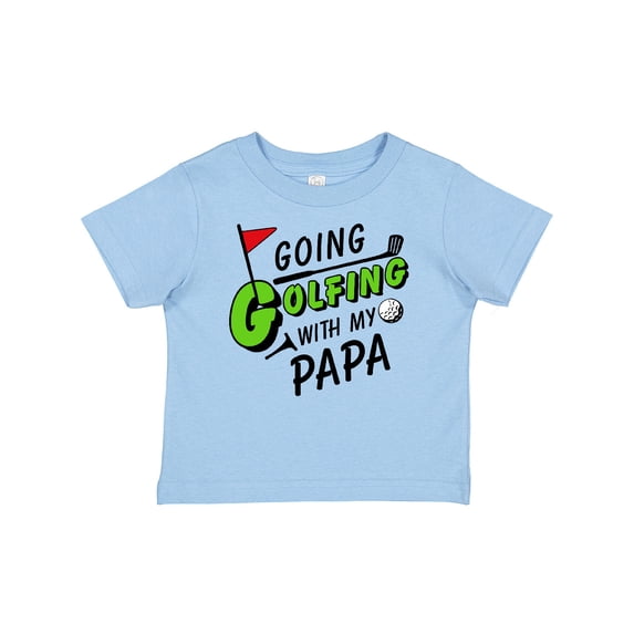 Inktastic Going Golfing with my Papa- kids golf Boys or Girls Baby T-Shirt