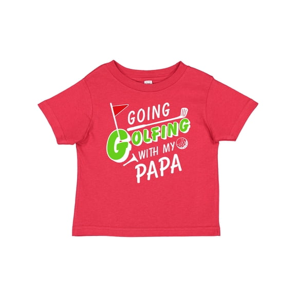 Inktastic Going Golfing with my Papa- kids golf Boys or Girls Baby T-Shirt