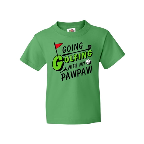 Inktastic Going Golfing with my Pawpaw- kids golf Youth T-Shirt