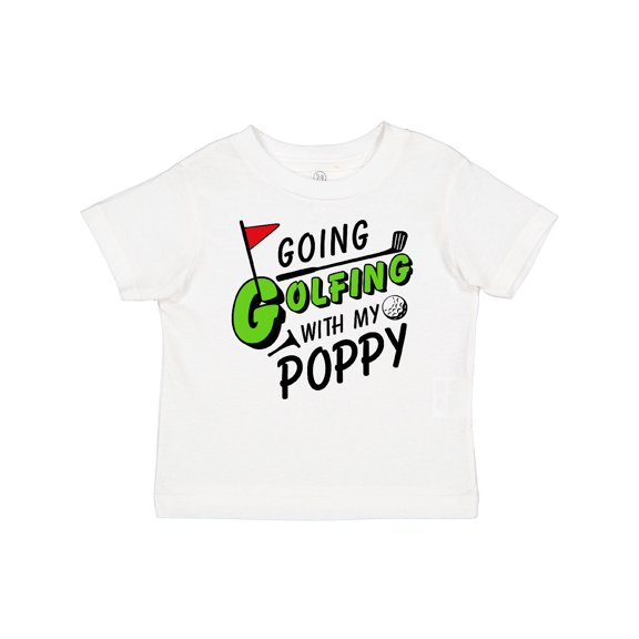 Inktastic Going Golfing with my Poppy- kids golf Boys or Girls Baby T-Shirt