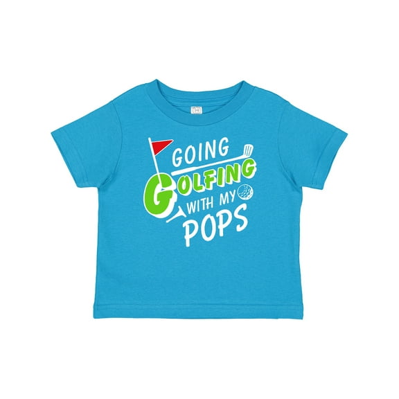 Inktastic Going Golfing with My Pops Kids Golf Boys or Girls Baby T-Shirt