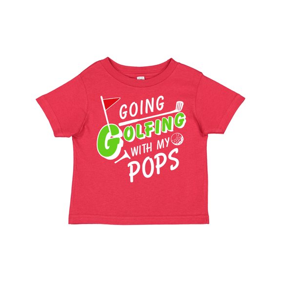 Inktastic Going Golfing with My Pops Kids Golf Boys or Girls Toddler T-Shirt