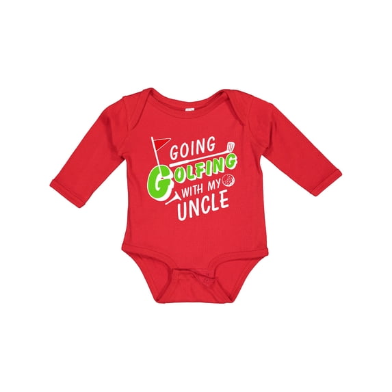 Inktastic Going Golfing with My Uncle Kids Golf Boys or Girls Long Sleeve Baby Bodysuit