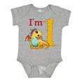 thumbnail image 1 of Inktastic Gold and Red Baby Dragon First Birthday Boys or Girls Baby Bodysuit, 1 of 5