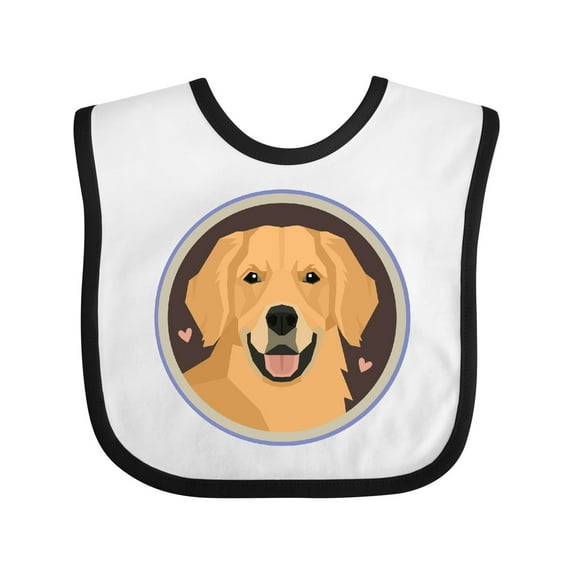 Inktastic Golden Retriever Dog Boys or Girls Baby Bib