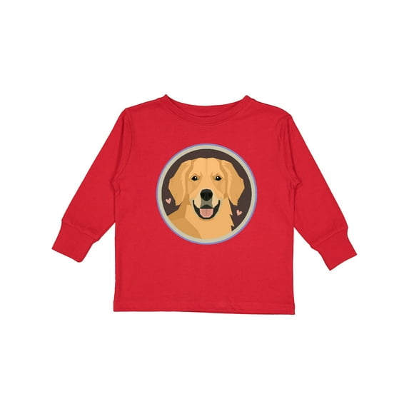 Inktastic Golden Retriever Dog Boys or Girls Long Sleeve Toddler T-Shirt