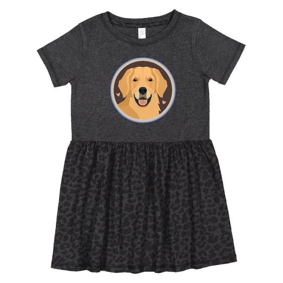 Inktastic Golden Retriever Dog Girls Toddler Dress