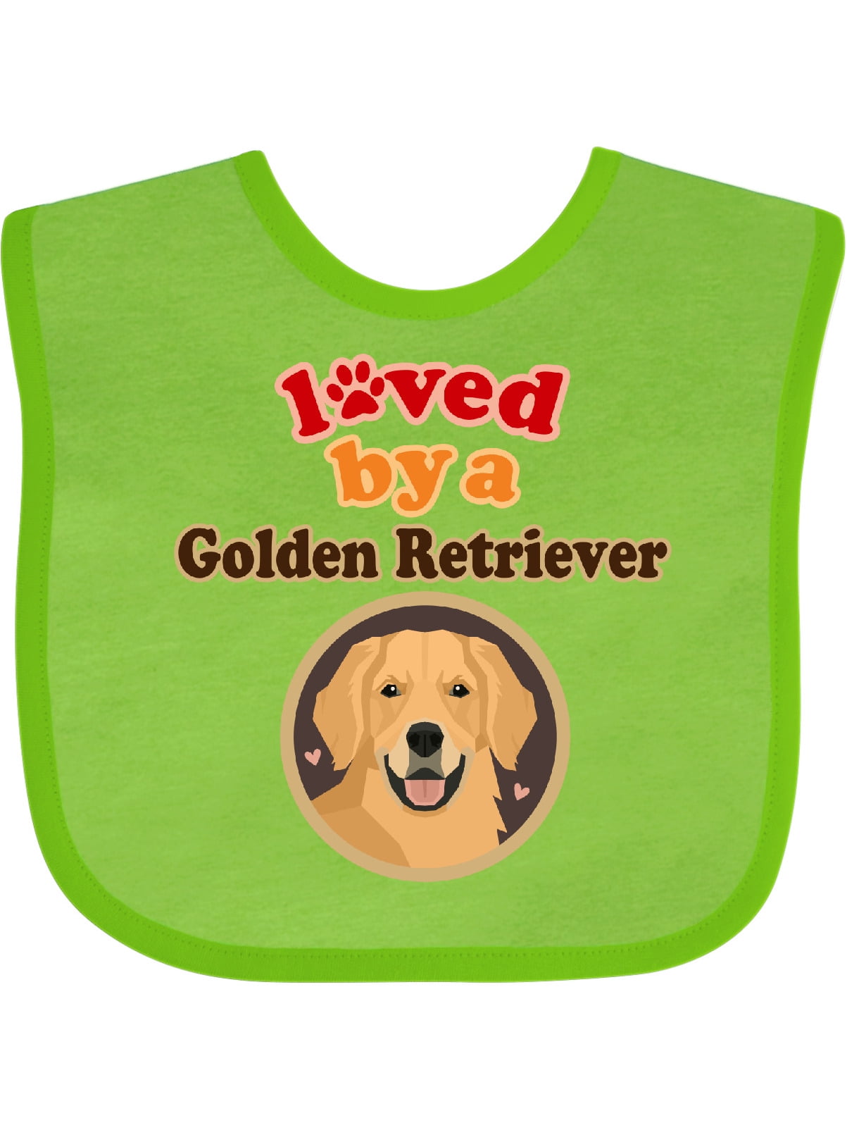 Inktastic Golden Retriever Dog Lover Boys or Girls Baby Bib
