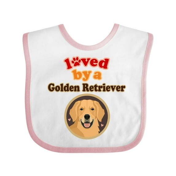 Inktastic Golden Retriever Dog Lover Boys or Girls Baby Bib