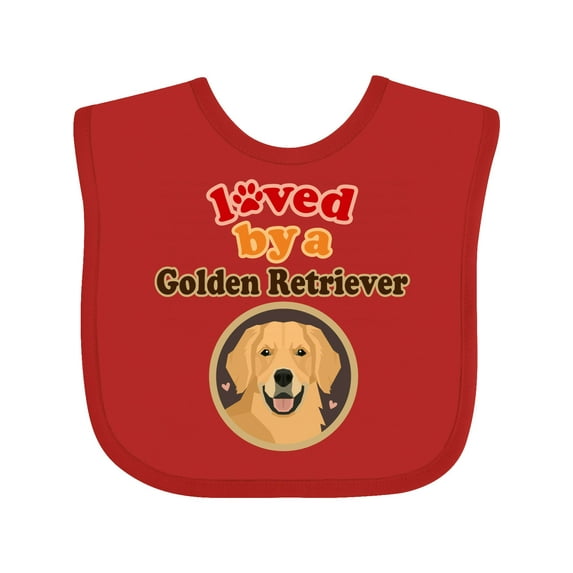 Inktastic Golden Retriever Dog Lover Boys or Girls Baby Bib