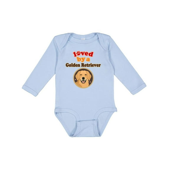 Inktastic Golden Retriever Dog Lover Boys or Girls Long Sleeve Baby Bodysuit