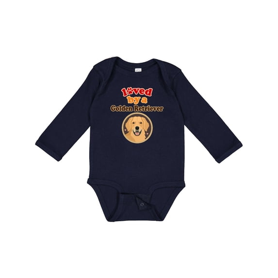 Inktastic Golden Retriever Dog Lover Boys or Girls Long Sleeve Baby Bodysuit