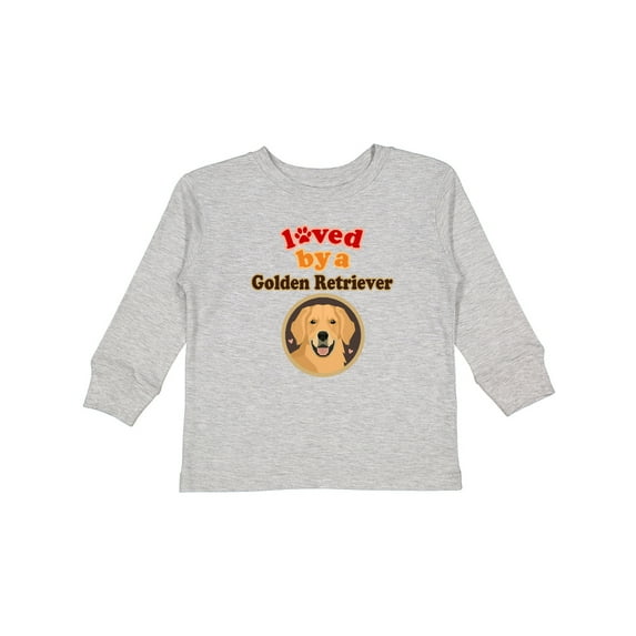 Inktastic Golden Retriever Dog Lover Boys or Girls Long Sleeve Toddler T-Shirt